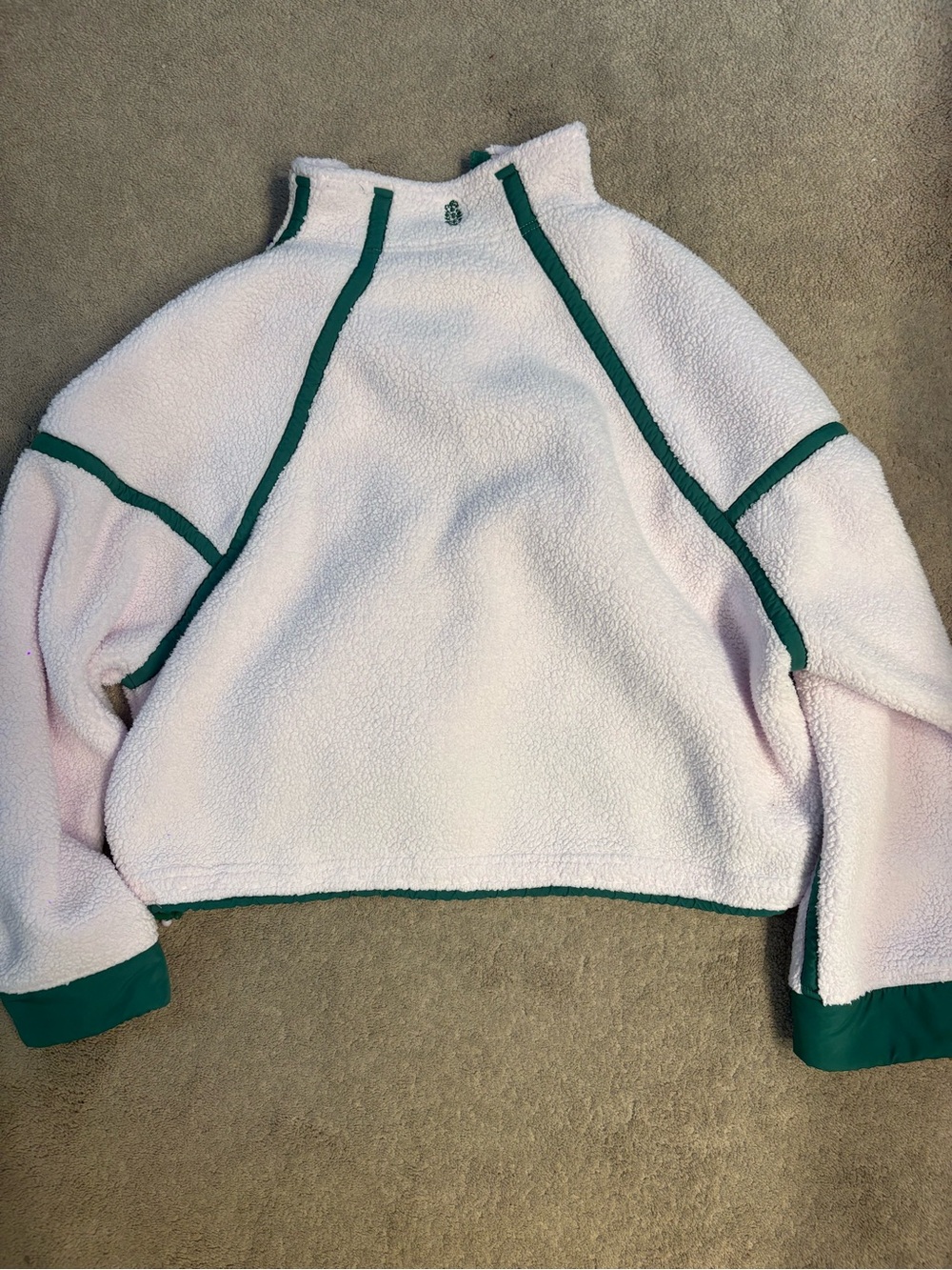 FP Movement by Free People Lavender Pullover Fleece with Green Trim - Picture 3 of 3
